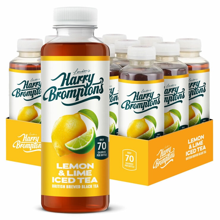 Harry Bromptons Lemon & Lime Iced Tea 12x500ml, UK version