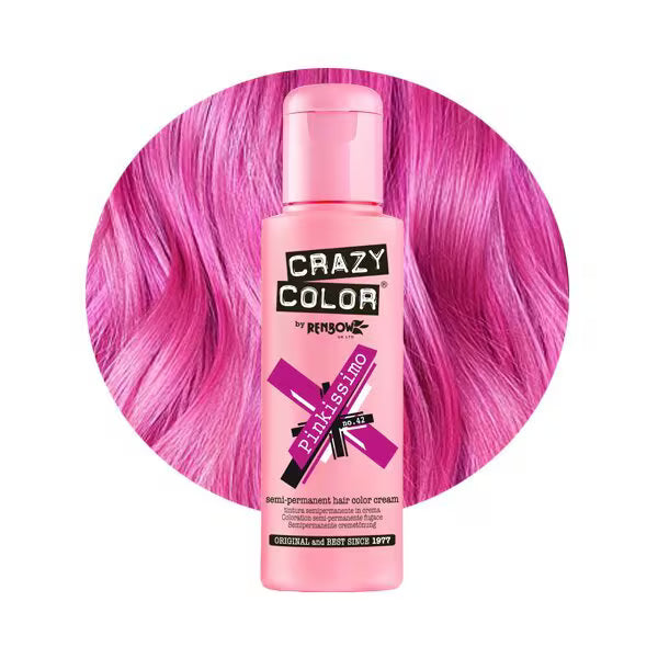 Crazy Color Pinkissimo 42 Hair Dye - British product