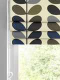 Orla Kiely green multi stem cotton roman blind, UK version