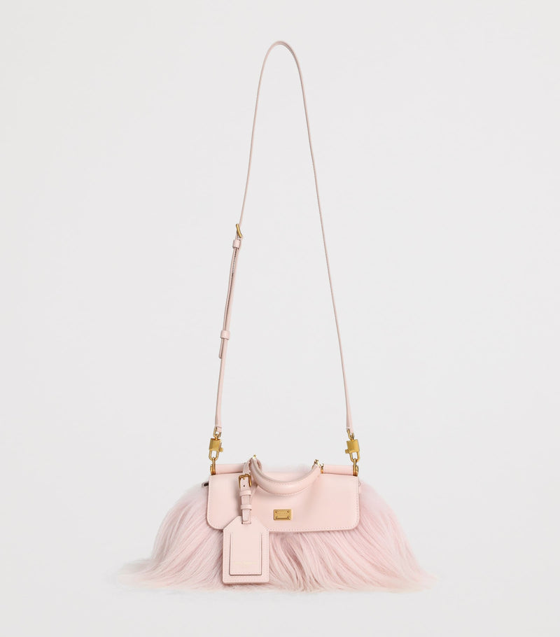 Dolce&Gabbana My Sicily mini top-handle bag goat fur calfskin (British brand)