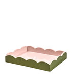 Addison Ross lacquered ottoman tray pink-khaki 20x28cm, imported from the UK