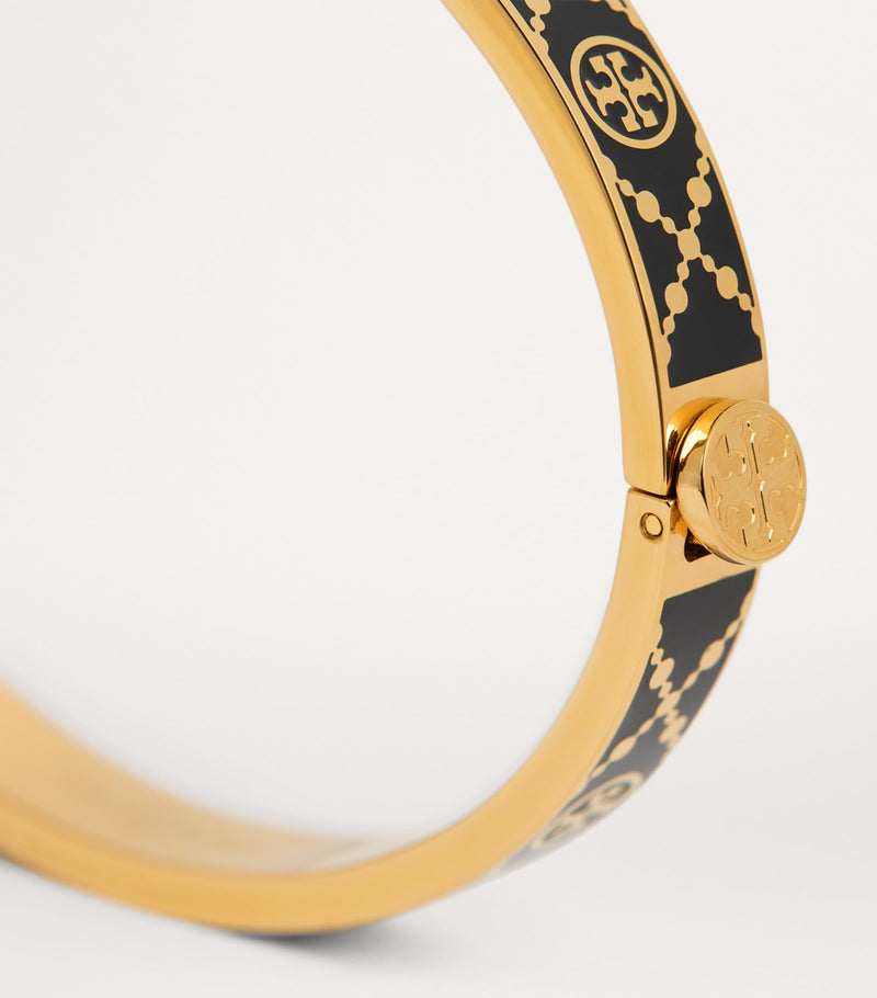 Tory Burch Double T monogram hinge bangle 7mm - British product