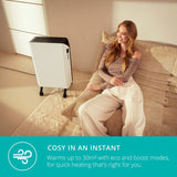 Duux Edge oil filled radiator 2000W white, UK version