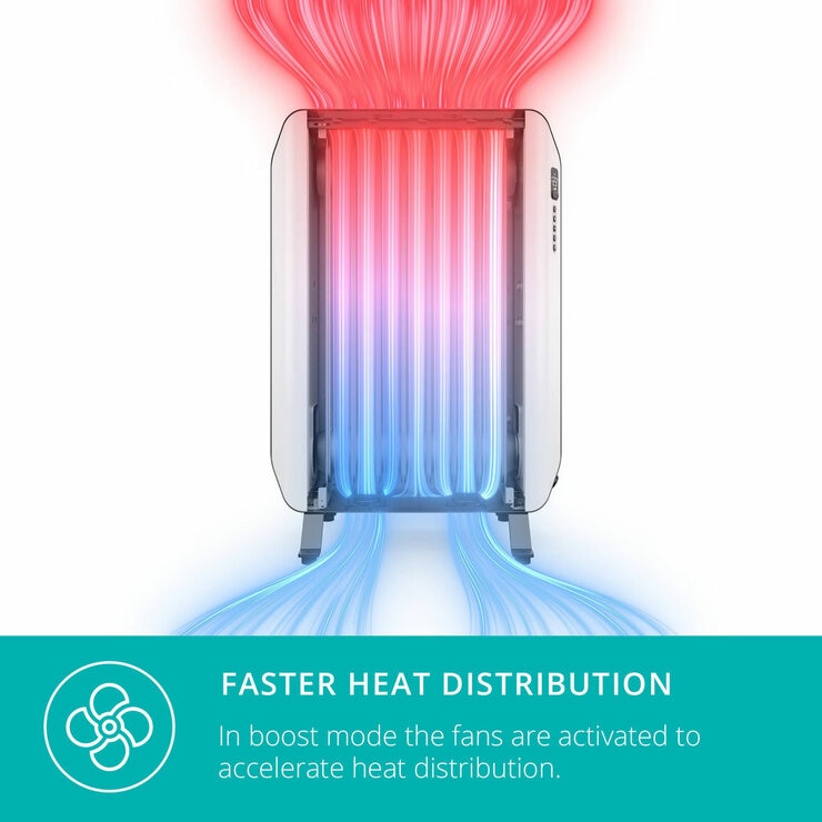 Duux Edge oil filled radiator 2000W white, UK version