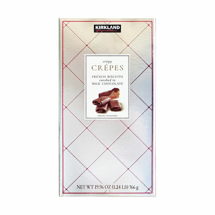 Kirkland Signature milk chocolate crêpes 2 colours 566g, UK version