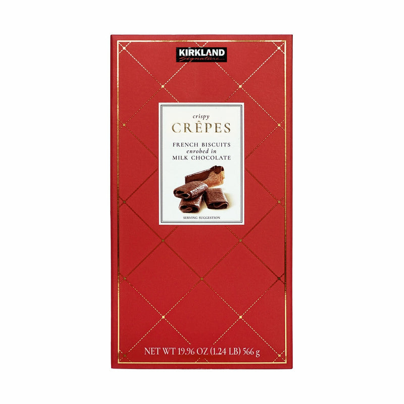 Kirkland Signature milk chocolate crêpes 2 colours 566g, UK version