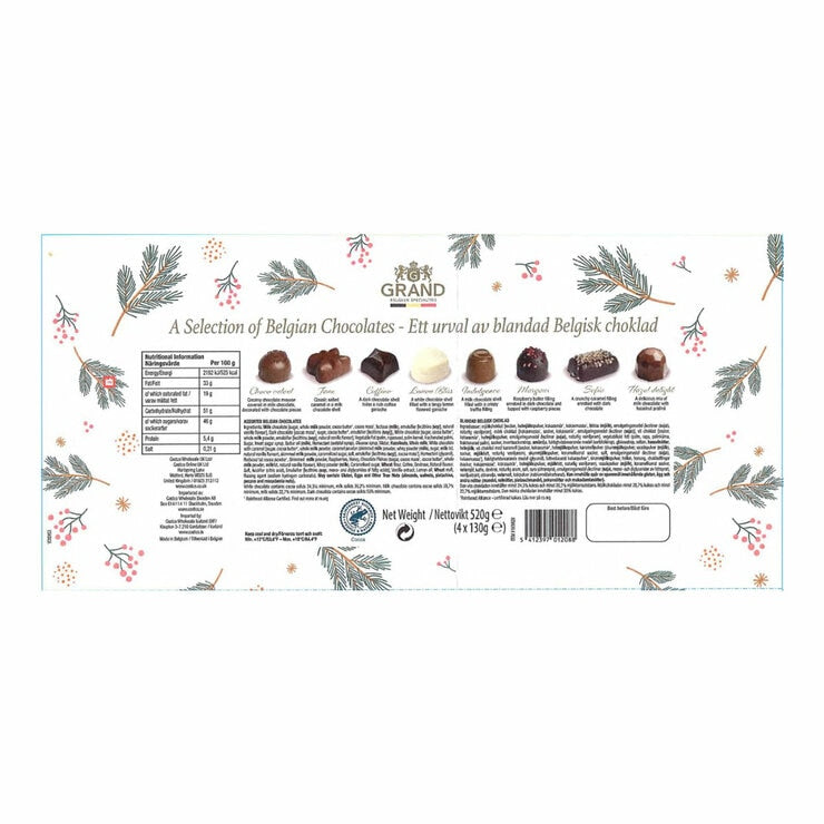 Gudrun Belgian chocolate wrapped ballotin 4 pack 516g - British product