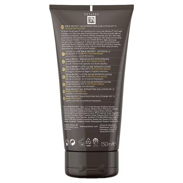 Piz Buin Sun Lotion SPF 15 Medium 150ml, imported from the UK