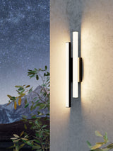 Next Eglo Black Serricella LED Linear Exterior Outdoor Wall Light- Buy online at McGrocer