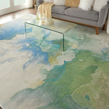Nourison Prismatic rug blue seafoam in 4 sizes, imported from the UK