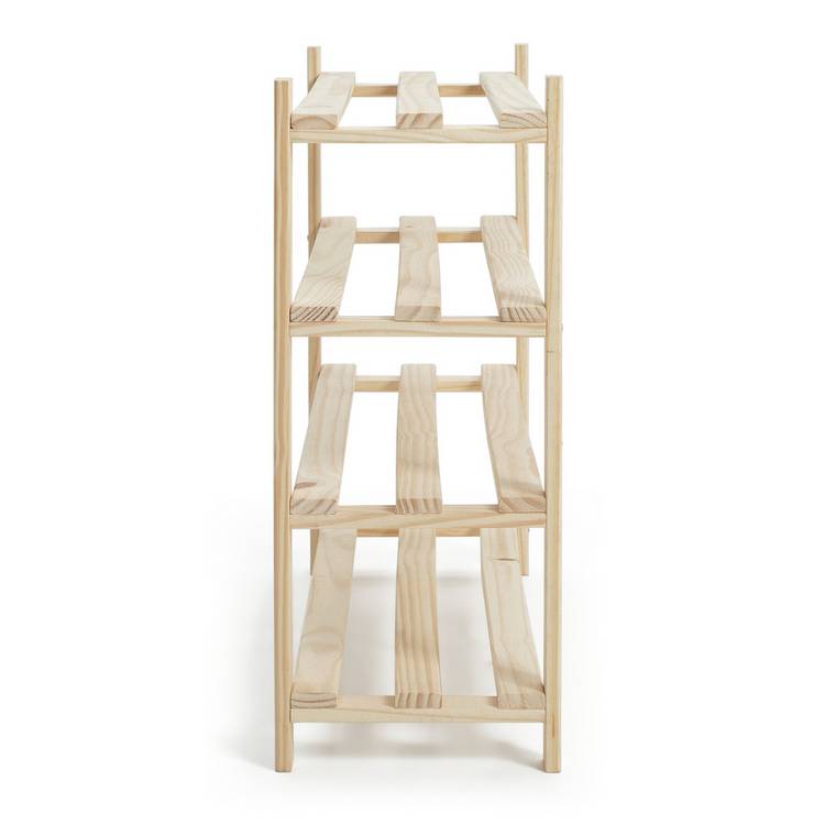Argos Home 4 shelf shoe storage rack pine, imported from the UK