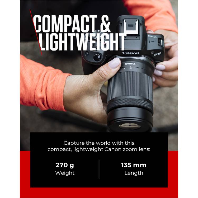 Canon 55-210mm f/5-7.1 IS STM telephoto lens - British product