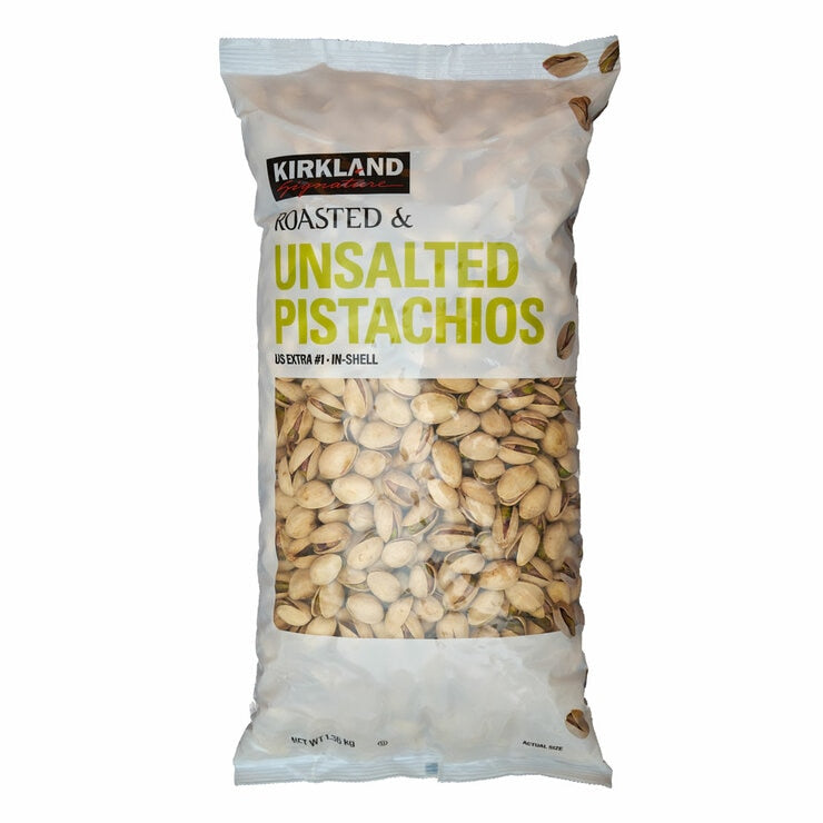 Kirkland Signature unsalted in-shell pistachios 1.36kg, UK version