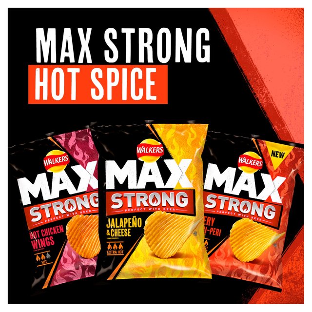 Walkers Max Strong Jalapeno & Cheese Sharing Bag Crisps 140g GOODS M&S