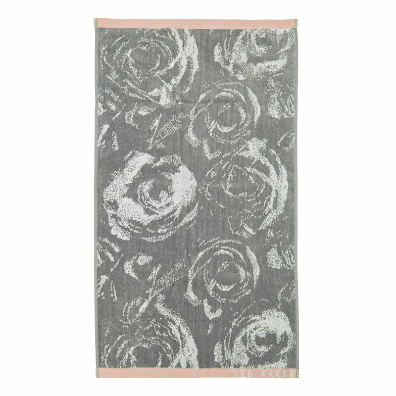 Ted Baker Grey Rose bath and hand towel bundle, imported from the UK
