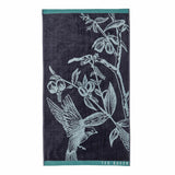 Ted Baker Navy Botanical Birds bath and hand towel bundle, UK version