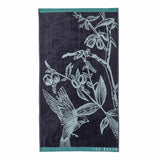 Ted Baker navy botanical birds bath sheet and hand towel bundle, UK version