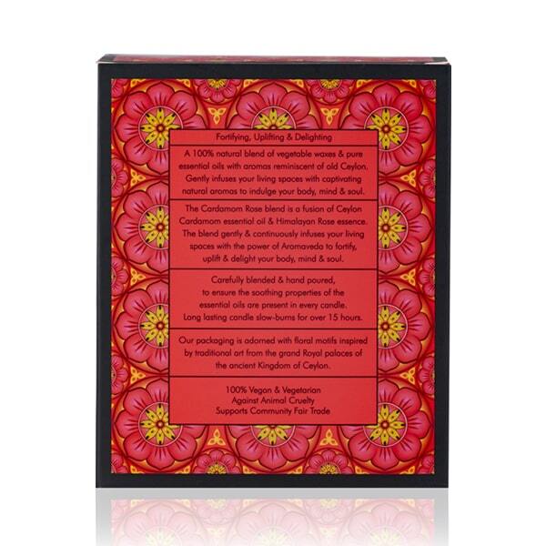 SPA CEYLON Cardamom Rose candle 200g - British product