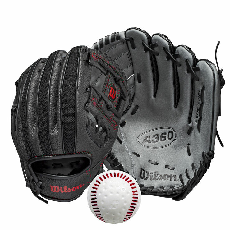 Wilson baseball family catch set with gloves and ball, imported from the UK