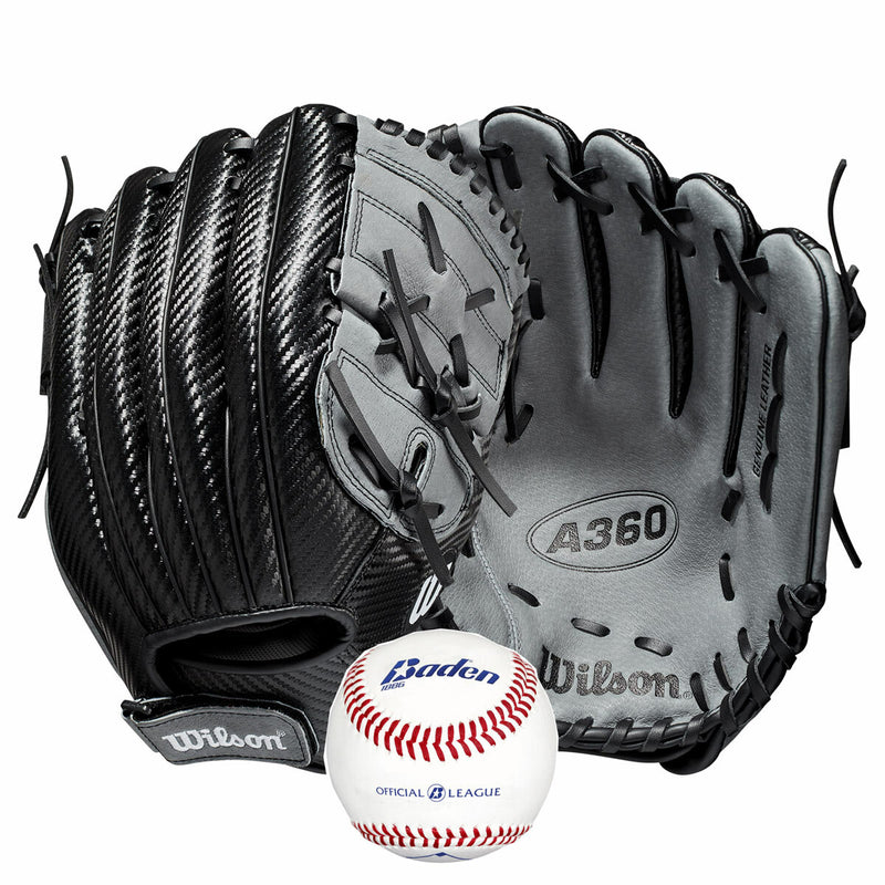 Wilson baseball senior catch set including two gloves and a ball, UK version