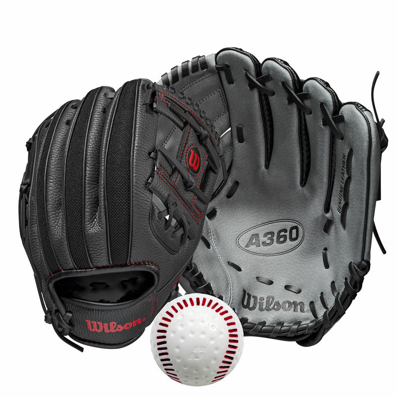 Wilson baseball family catch set with gloves and ball, imported from the UK