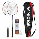 Victor badminton set with rackets and shuttlecocks, UK version