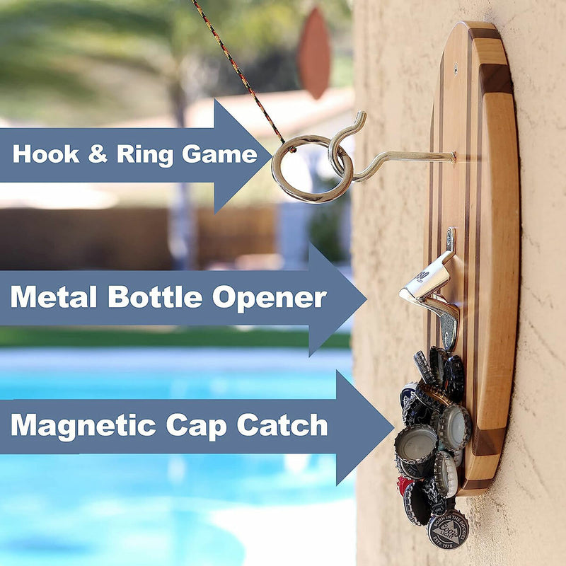 Vivere Hook and Ring Game with bottle opener, UK version