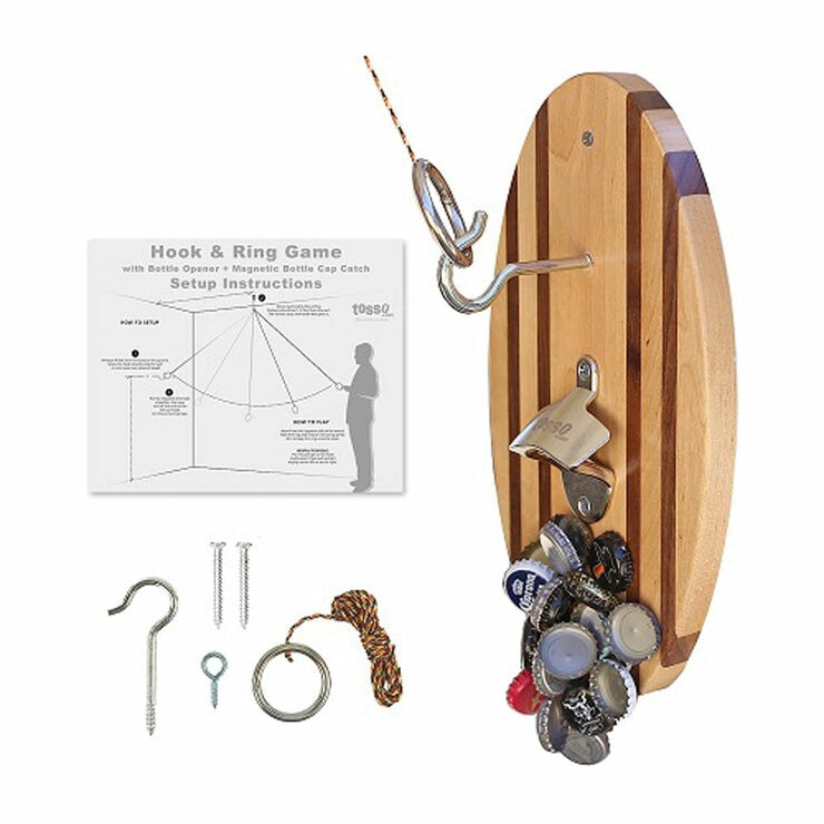 Vivere Hook and Ring Game with bottle opener, UK version
