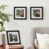 Habitat set of 3 black picture frames 17x17cm (British brand)