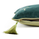 Habitat embroidered palm green cushion 43x43cm, UK version