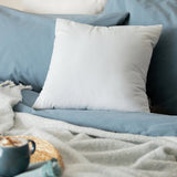 Habitat velvet cushion light blue 43x43cm, imported from the UK