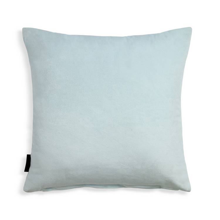 Habitat velvet cushion light blue 43x43cm, imported from the UK