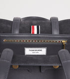 Thom Browne leather Cabas tote bag with zip pouch - British product