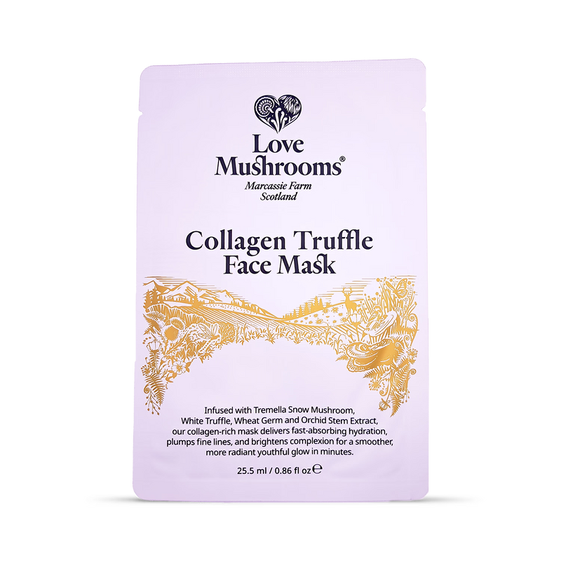 Love Mushrooms collagen truffle face mask 5 pack (British brand)