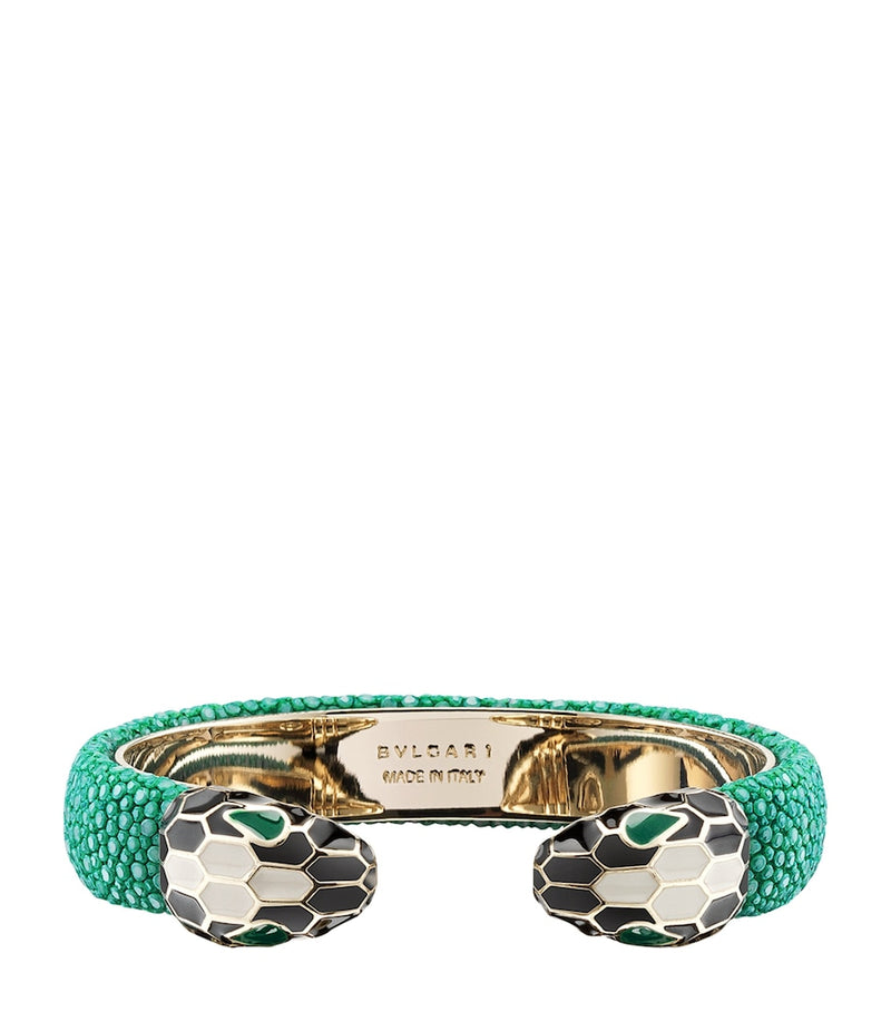 Bvlgari Serpenti Forever leather bangle medium - British product