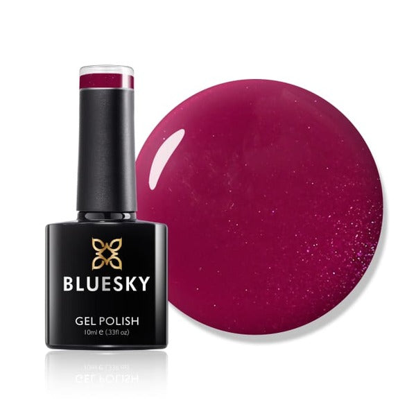 Bluesky Red Shimmer Gel Polish High Gloss Finish - British product