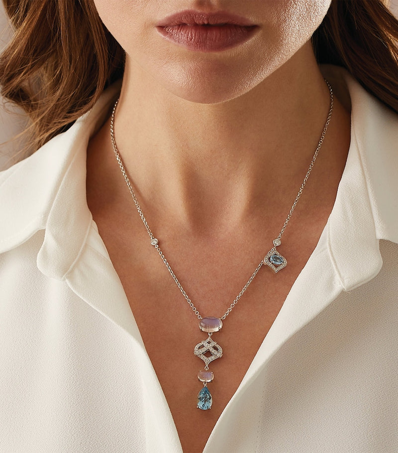 Boodles Woodland necklace aquamarine diamond, UK version