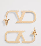 Valentino Garavani large VLogo hoop earrings gold-tone, UK version