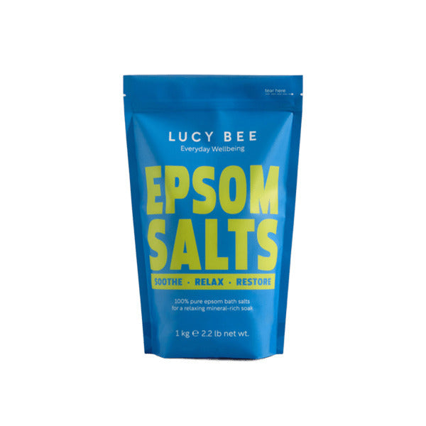Lucy Bee pure Epsom bath salts 1kg, imported from the UK