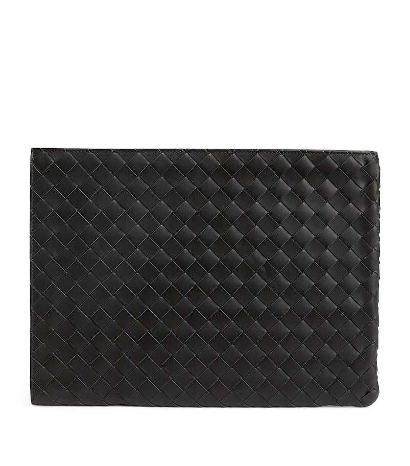 Bottega Veneta Intrecciato half-zip pouch 24x33cm - British product
