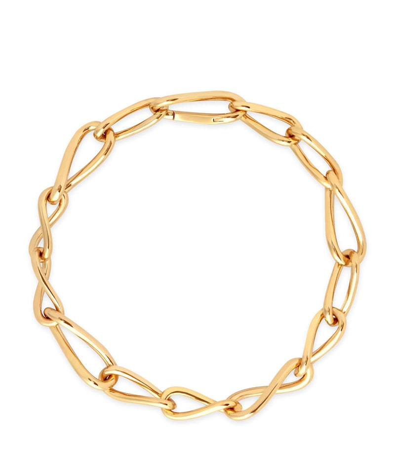 Astrid & Miyu gold-plated infinite chain bracelet (British brand)