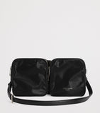 Dolce&Gabbana patent leather cross-body bag with silver-tone hardware - British product