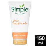 Superdrug Simple Glow+ Clay Cleanser Facial Exfoliating Wash 150ml- Buy online at McGrocer