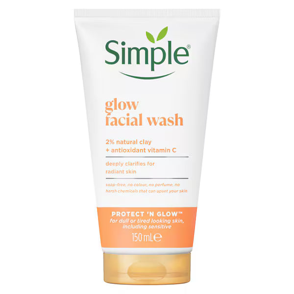 Simple Glow+ Clay Cleanser 150ml (British brand)