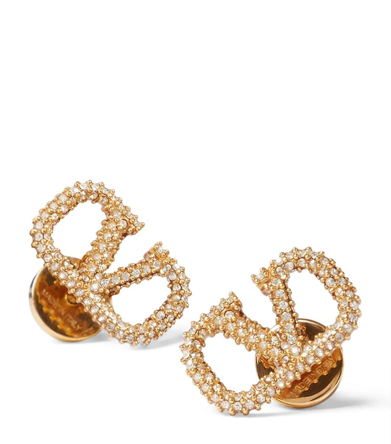 Valentino Garavani crystal VLogo signature earrings - British product