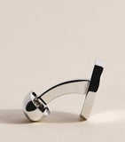 Babette Wasserman rhodium-plated halfpenny cufflinks - British product