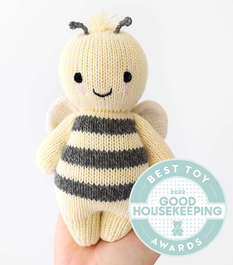 Cuddle + Kind Baby Bee soft toy 18cm - British product