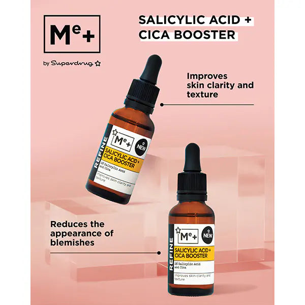 Me+ Salicylic Acid Cica Booster Face Serum 30ml, imported from the UK