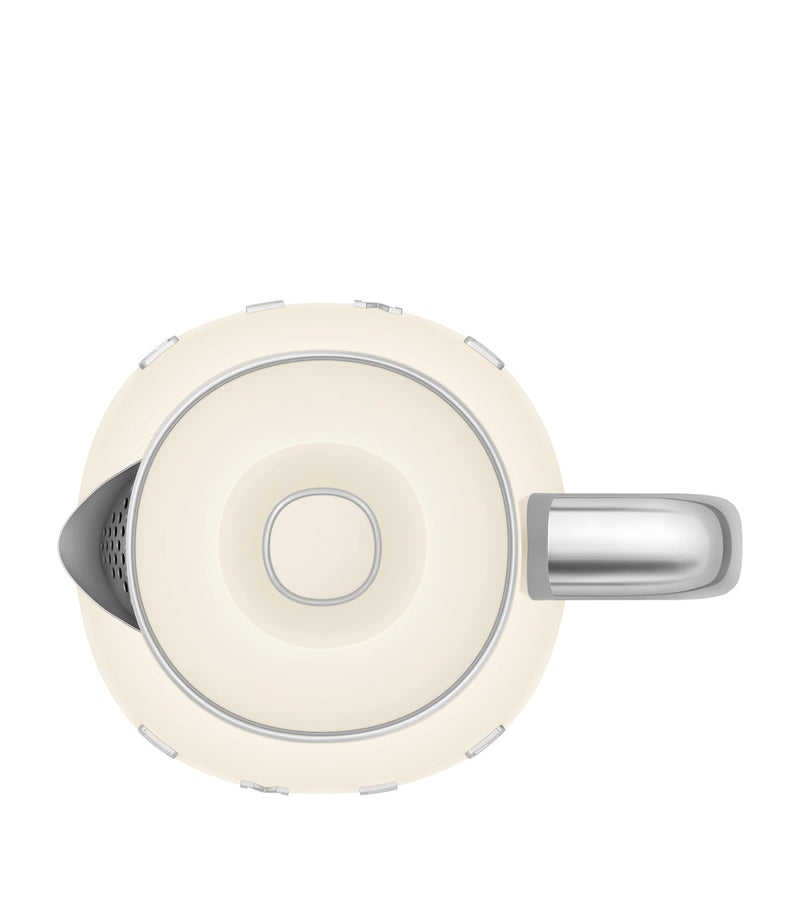 Smeg mini retro kettle with stainless steel handle and base (British brand)