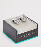 Tateossian Septa Gear cufflinks palladium-plated brass, UK version